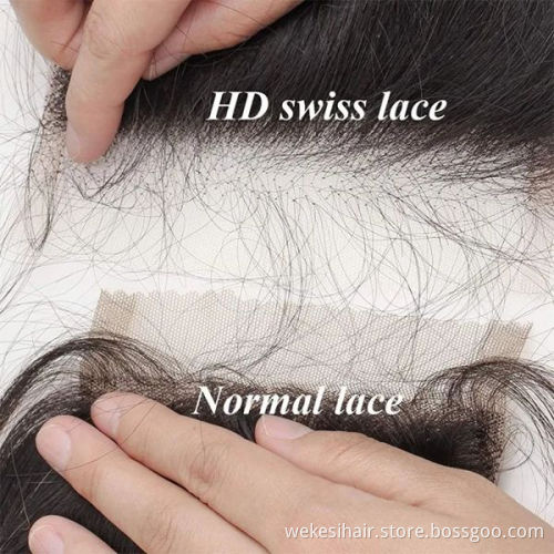 4X4 5X5 6X6 7X7 Swiss Lace Closure Align Virgin Brazilian Human Hair From Indian 13X4 13X6 Ear To Ear HD Lace Frontal Closure